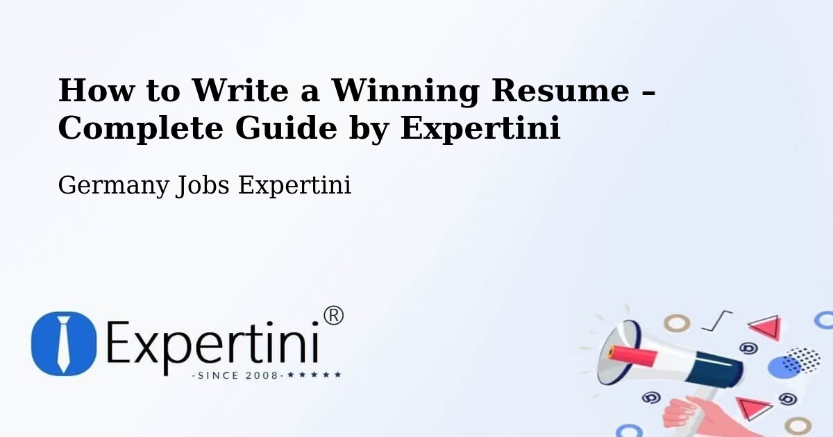 Resume Writing Guide for Job Seekers – Zerbst - Zerbst, Germany Jobs Expertini